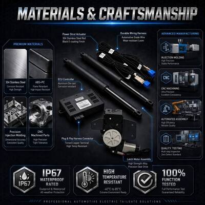 For Seat Leon Electric Power Tailgate Lift with Anti-Pinch & Height Memory